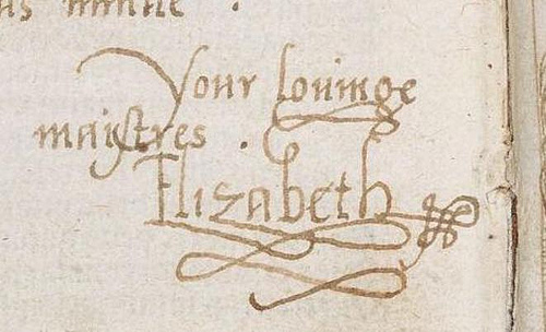 Signature of Elizabeth I