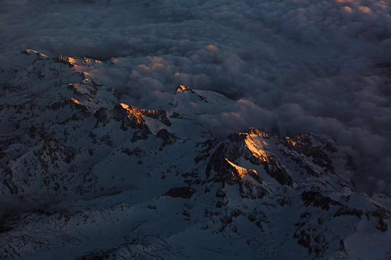 Seirra Nevada Nightfall Embers of Peaks