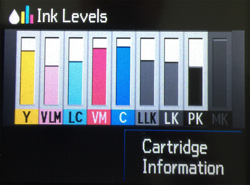 Ink levels Ink levels