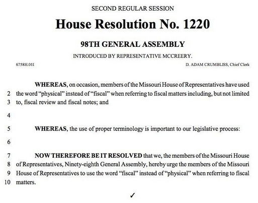 Missouri resolution