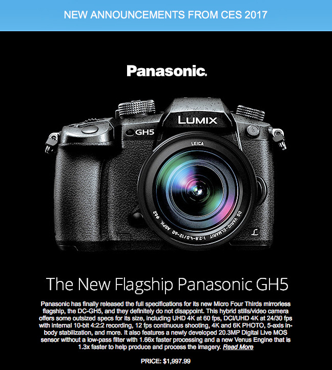 GH5 announcement