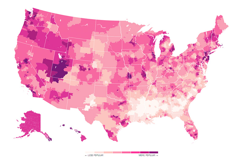 Timberlake fan map