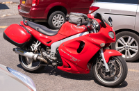 Swoopy red bike
