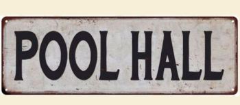 Pool hall sign