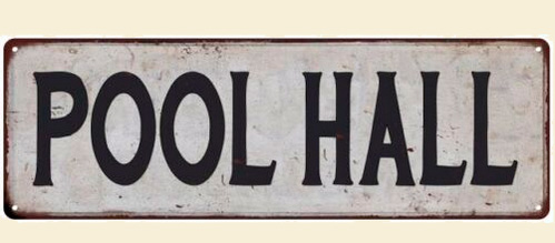 Pool hall sign