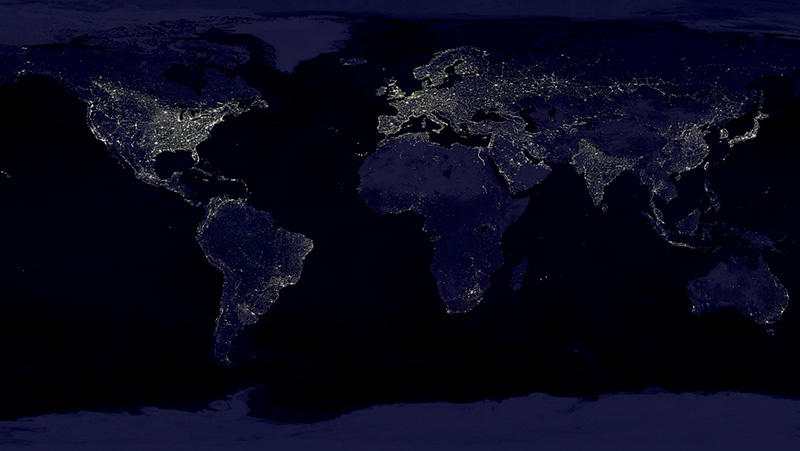 Earth at night 2017